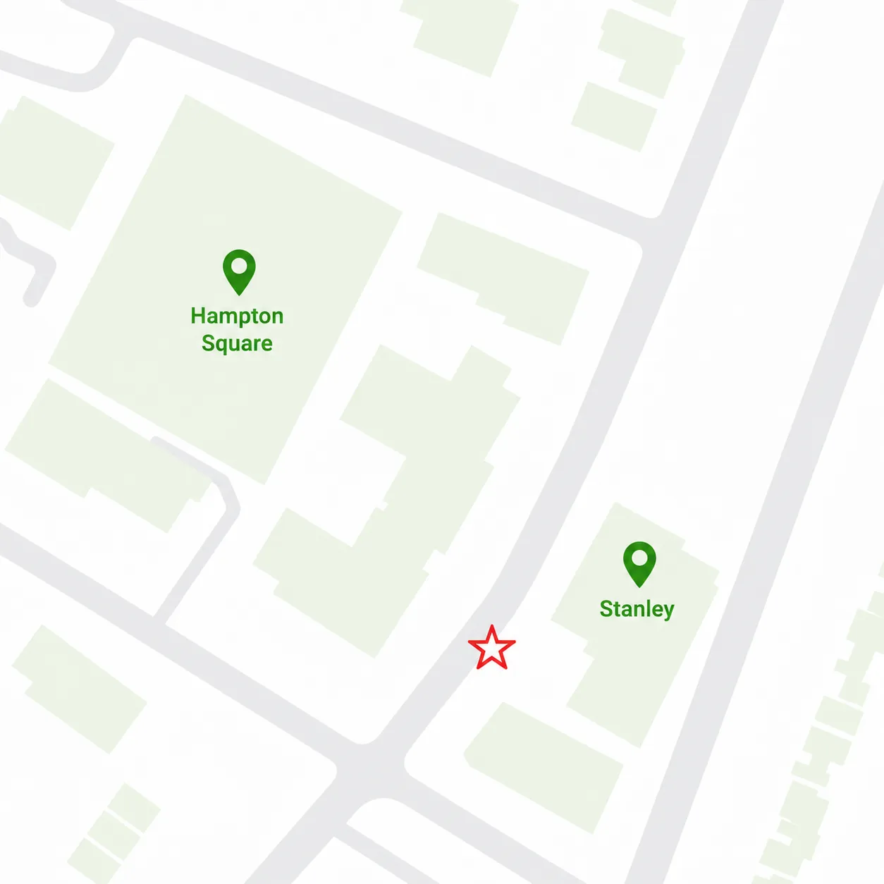 Hampton and Stanley stop map